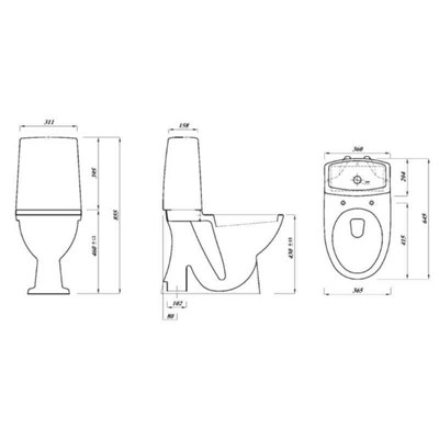 WC-laite a-collection Compact 4 Rei’illä, S-lukko