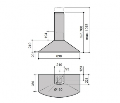 Savo CHV-8409-S liesituuletin RST seinämalli säätöventtiilillä LED – 96102