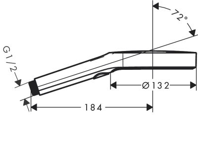 KÄSISUIHKU HANSGROHE 26864000 RAINFIN 3JET 130 KROMI