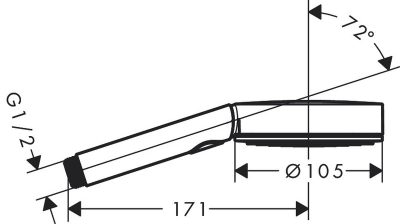 KÄSISUIHKU HANSGROHE 24110000 PULSIFY RELAX KROMI