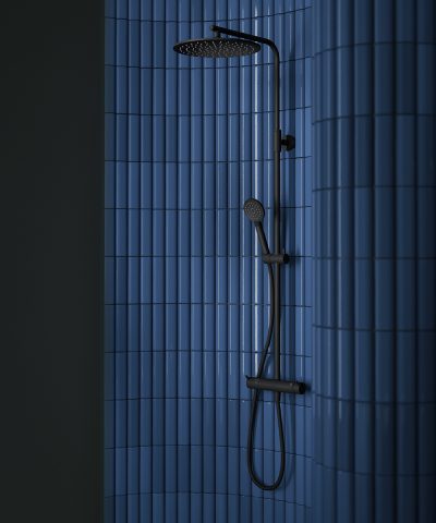 MORA INXX II shower system ylä- ja käsisuihkusetti mattamusta