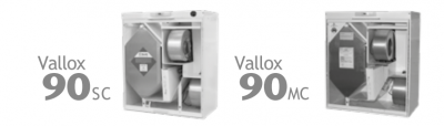 Vallox 90 SC / MC Tulo-/poistoilmapuhallin R3G146 (90 SC tyyppi 3521, kaavulla)