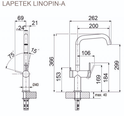 Lapetek Linopin-a musta / kupari