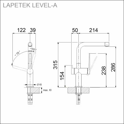 Lapetek Level-A kromi 21431A