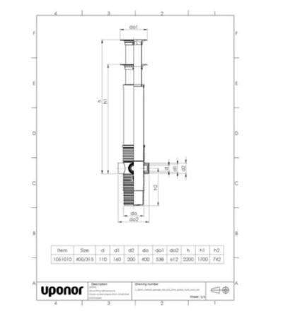 SADEVESIKAIVOPAKETTI UPONOR 400x70L 40tn