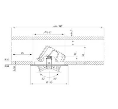 AIRAM SLIM DUO TILT ALASVALO IP44 8W 830/840 DIM ACO WH