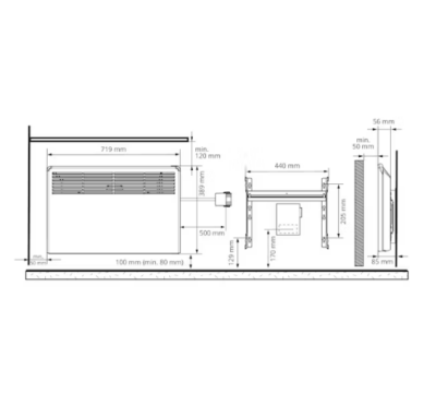 LÄMMITIN ENSTO BETA BT 750W IP24 K 39X72