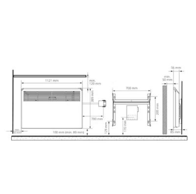 LÄMMITIN ENSTO BETA BT 1000W IP24 K39X85