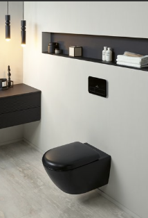 Villeroy § Boch Pure Black CeramicPlus wc istuin