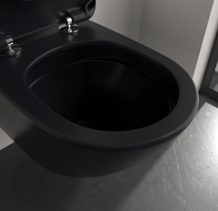 Villeroy § Boch Pure Black CeramicPlus wc istuin