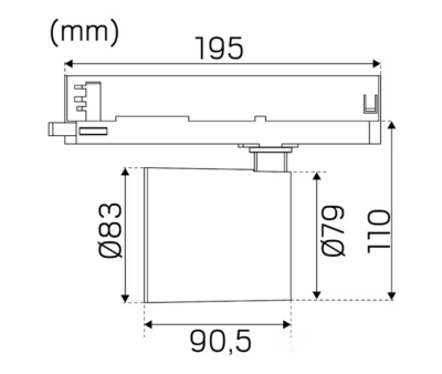 KOHDEVALAISIN OPTIC TRACK OPTIC TRACK M 60° VALK. 4000K