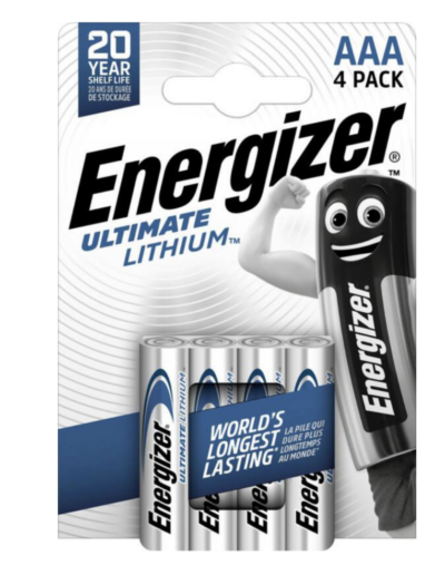 PARISTO LITHIUM ENERGIZER ULTIMATE NEW AAA 4-PAK