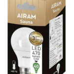 LED-LAMPPU AIRAM A61 828 470lm E27 SAUNA OP