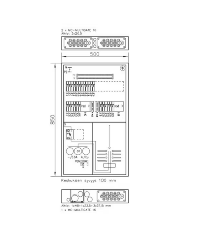 MITTAUSKESKUS UPPO/PI FE BOXER BOXER3424P63 V 35A IP30 FE