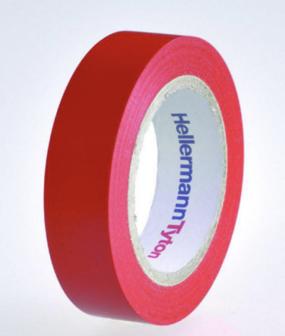 SÄHKÖTEIPPI VINYYLI HELLERMANN HTAPE-FLEX15-15mm x10m PUN