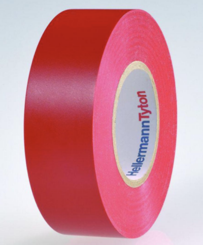 SÄHKÖTEIPPI VINYYLI HELLERMANN HTAPE-FLEX15-19mm x20m PUN