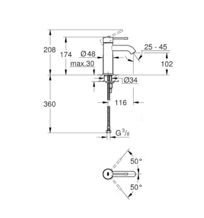 PESUALLASHANA GROHE 24232DL1 ESSENCE